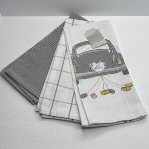 Baker Lane Just Married Set Of 3 Kitchen Towels NWT